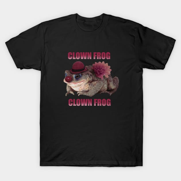 Clowncore Frog Clown Circus frog tee, clowncore clown frogs t shirt for gen z T-Shirt by Fancy Vanitas